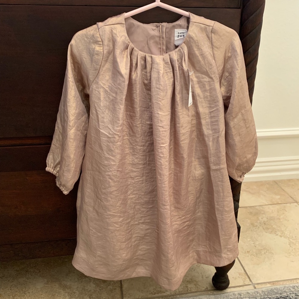 Gap rose gold holiday dress